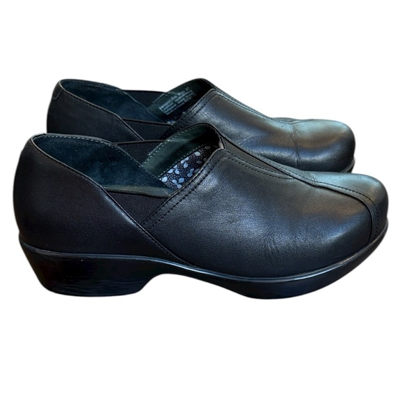 Dansko Arden Clogs Women’s 6.5-7 Black Leather Slip On Loafer Clog - Picture 1 of 9
